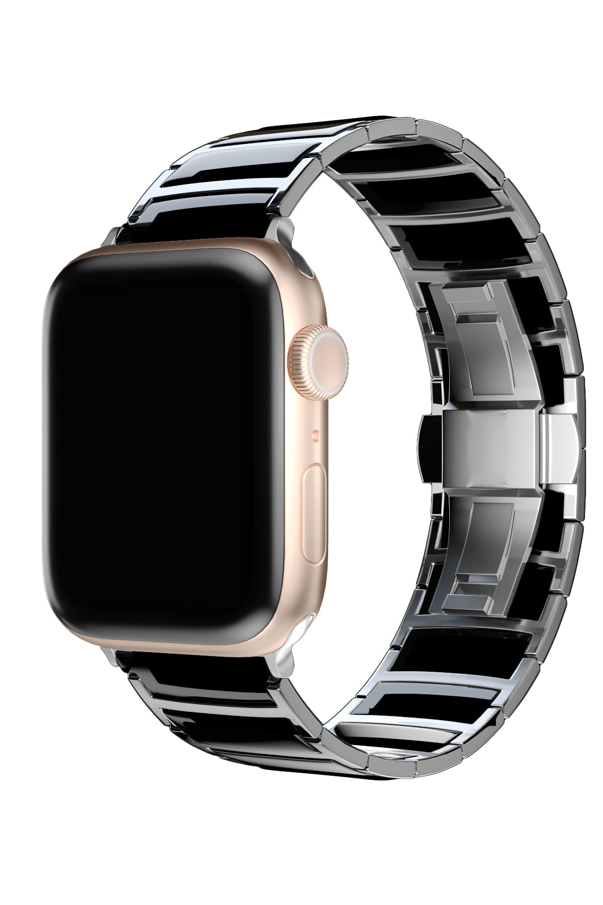 Apple Watch Uyumlu Çelik Seramik Luna Loop Kordon Hematit