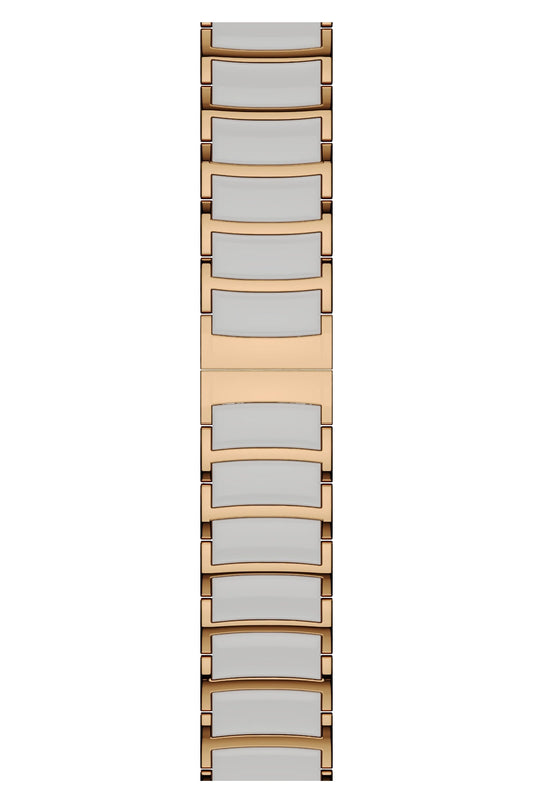 Apple Watch Uyumlu Çelik Seramik Luna Loop Kordon Sitrin