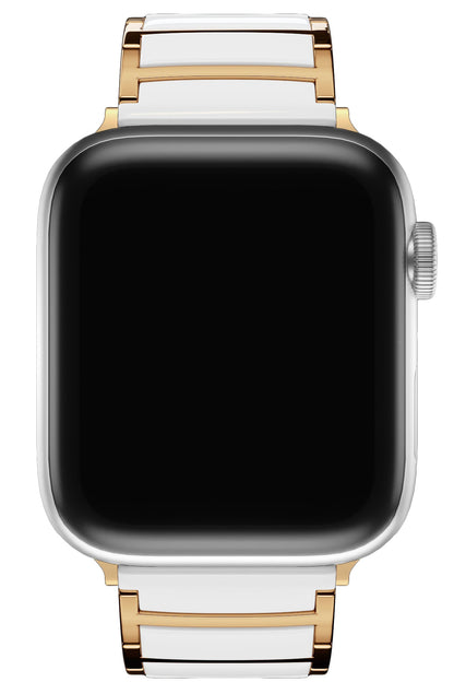 Apple Watch Uyumlu Çelik Seramik Luna Loop Kordon Sitrin