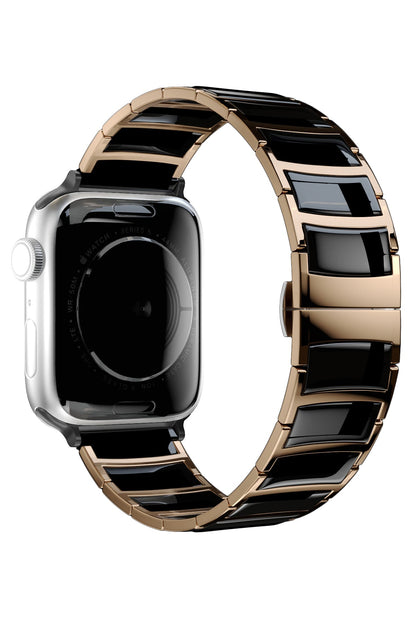 Apple Watch Uyumlu Çelik Seramik Luna Loop Kordon Kuvars
