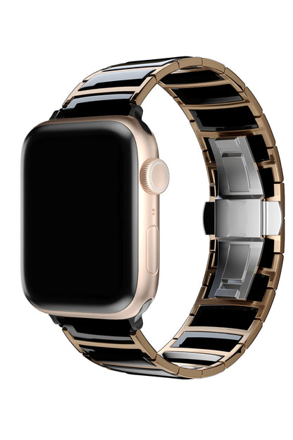 Apple Watch Uyumlu Çelik Seramik Luna Loop Kordon Kuvars