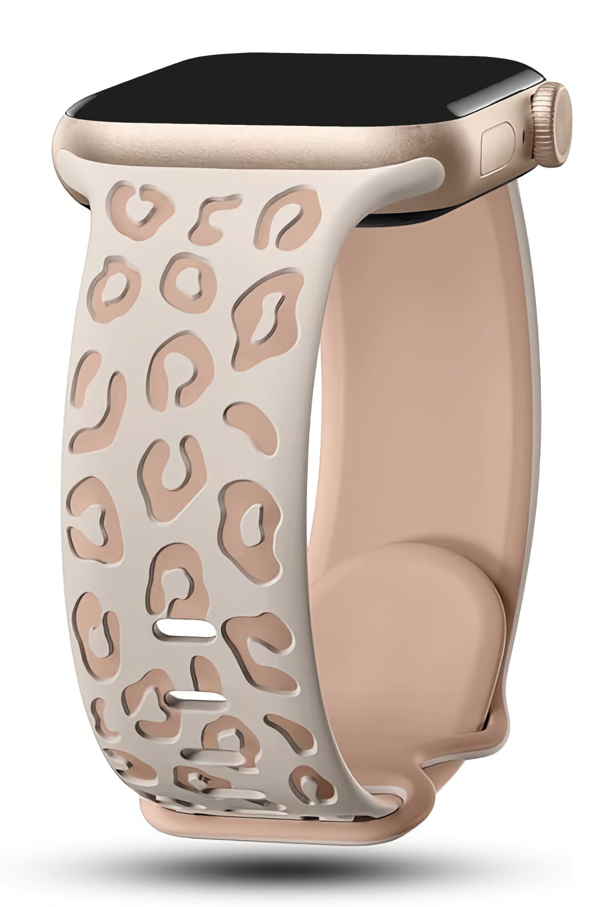 Apple Watch Uyumlu Leoline Silikon Spor Kordon Cocoa Snow