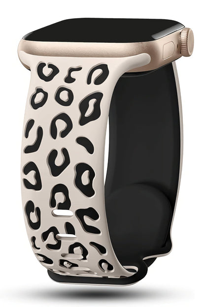 Apple Watch Uyumlu Leoline Silikon Spor Kordon Ivory Noir