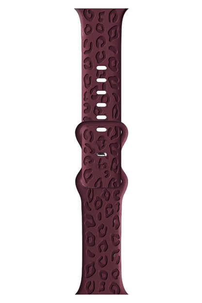 Apple Watch Uyumlu Leoline Silikon Spor Kordon Merlot