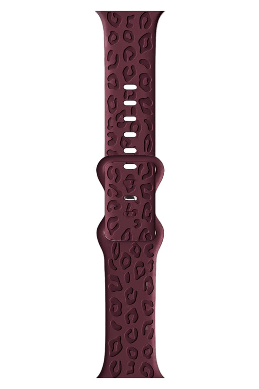 Apple Watch Uyumlu Leoline Silikon Spor Kordon Merlot
