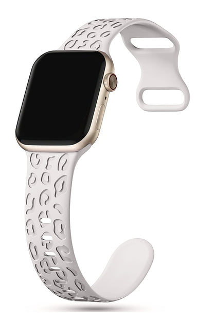 Apple Watch Uyumlu Leoline Silikon Spor Kordon Pearl Frost