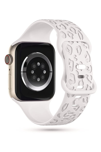 Apple Watch Uyumlu Leoline Silikon Spor Kordon Pearl Frost
