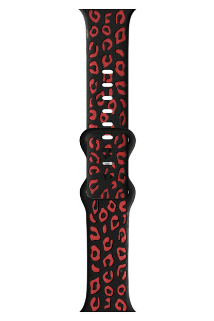 Apple Watch Uyumlu Leoline Silikon Spor Kordon Rosso