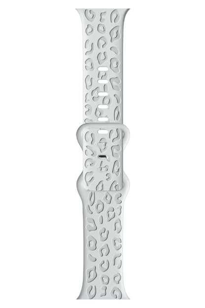 Apple Watch Uyumlu Leoline Silikon Spor Kordon Silver Haze