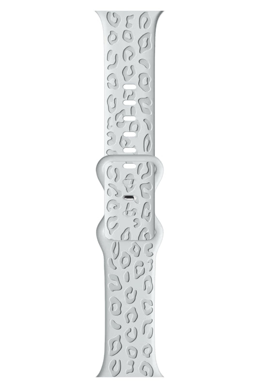 Apple Watch Uyumlu Leoline Silikon Spor Kordon Silver Haze