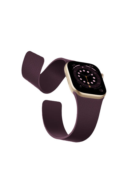 Apple Watch Uyumlu MagFlex Manyetik Silikon Kordon Amaranth