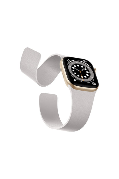 Apple Watch Uyumlu MagFlex Manyetik Silikon Kordon Chalk