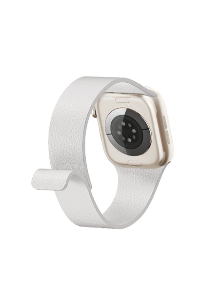Apple Watch Uyumlu MagFlex Manyetik Silikon Kordon Chalk