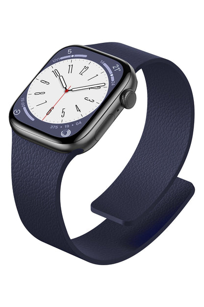 Apple Watch Uyumlu MagFlex Manyetik Silikon Kordon Midblue