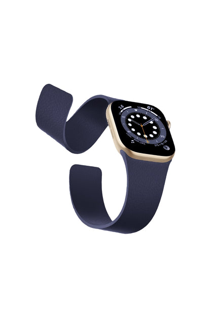 Apple Watch Uyumlu MagFlex Manyetik Silikon Kordon Midblue