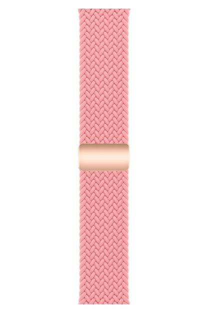 Apple Watch Uyumlu Manyetik Tokalı Örgü Loop Kordon Porcelain Rose