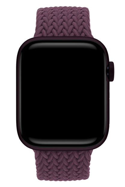 Apple Watch Uyumlu Manyetik Tokalı Örgü Loop Kordon Velvet Cabernet