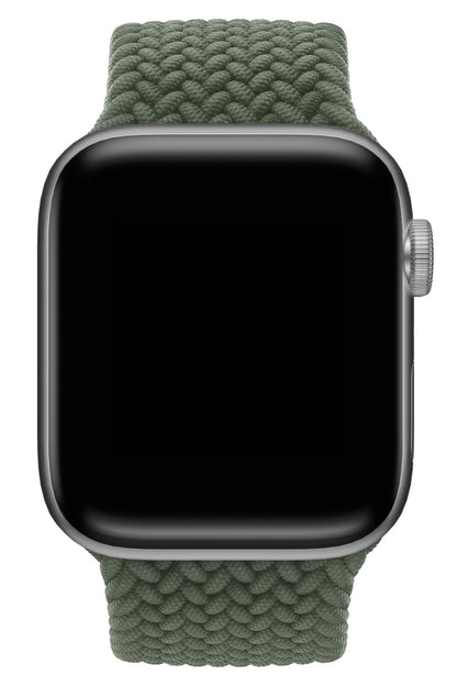 Apple Watch Uyumlu Örgü Loop Kordon Kamuflaj Yeşil