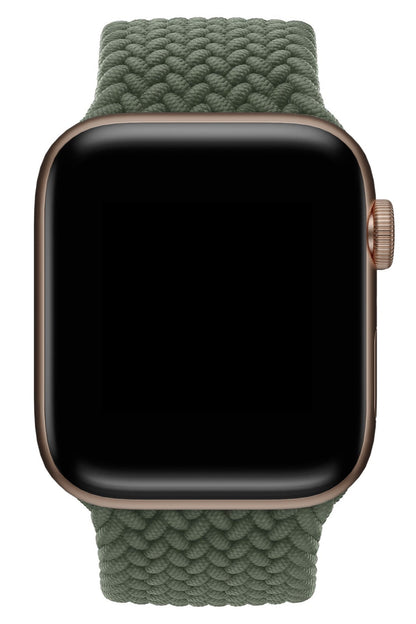Apple Watch Uyumlu Örgü Loop Kordon Kamuflaj Yeşil