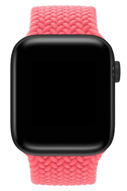 Apple Watch Uyumlu Örgü Loop Kordon Mercan Pembe
