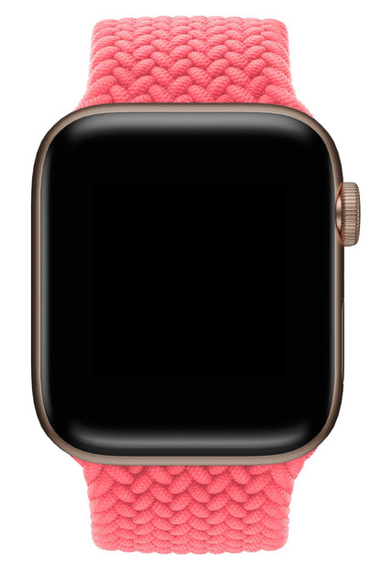 Apple Watch Uyumlu Örgü Loop Kordon Mercan Pembe
