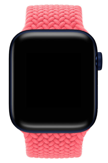 Apple Watch Uyumlu Örgü Loop Kordon Mercan Pembe