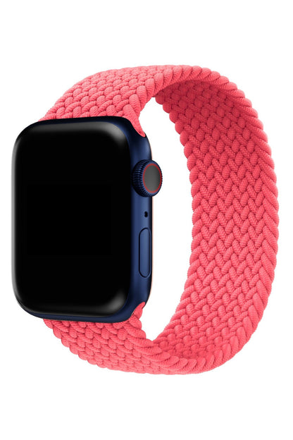 Apple Watch Uyumlu Örgü Loop Kordon Mercan Pembe