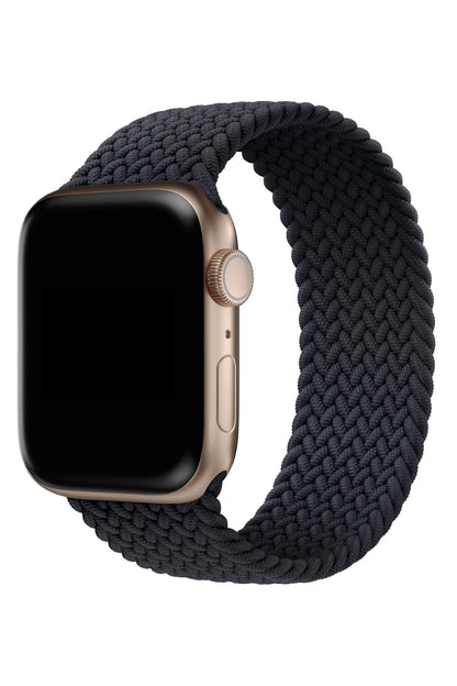 Apple Watch Uyumlu Örgü Loop Kordon Siyah