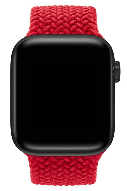 Apple Watch Uyumlu Örgü Loop Kordon Venedik Kırmızı