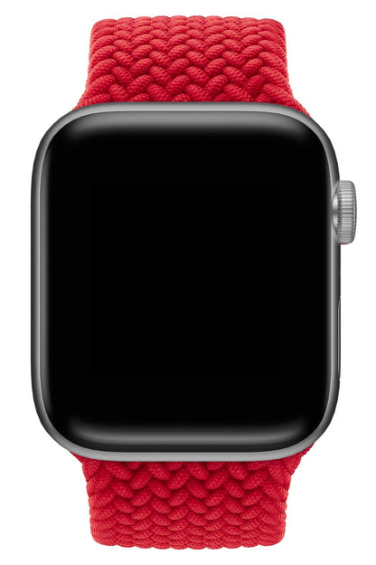 Apple Watch Uyumlu Örgü Loop Kordon Venedik Kırmızı