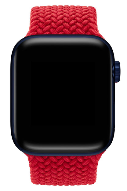 Apple Watch Uyumlu Örgü Loop Kordon Venedik Kırmızı