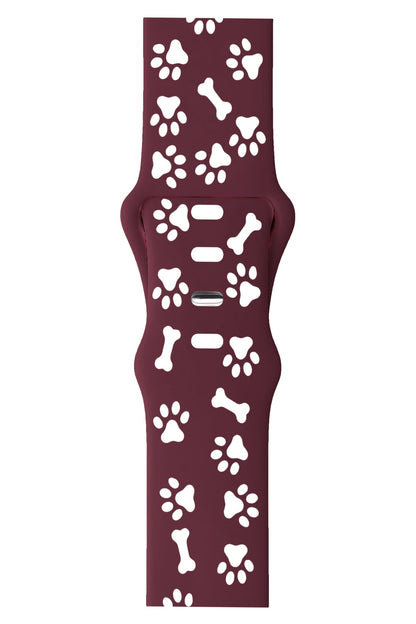 Apple Watch Uyumlu PatiMood Silikon Kordon BerryBark