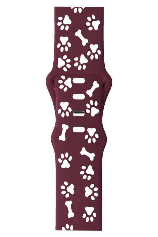 Apple Watch Uyumlu PatiMood Silikon Kordon BerryBark