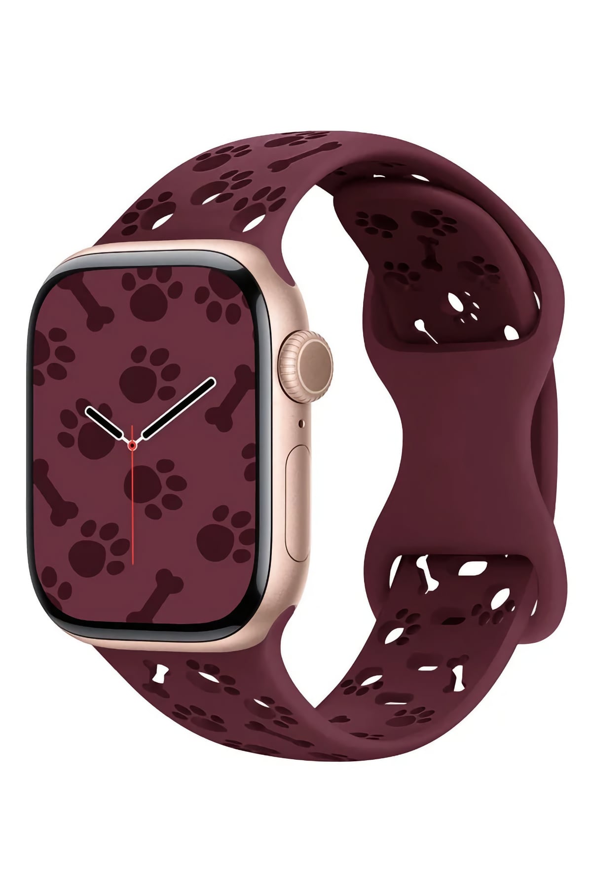 Apple Watch Uyumlu PatiMood Silikon Kordon BerryBark