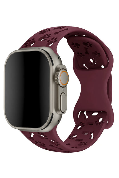 Apple Watch Uyumlu PatiMood Silikon Kordon BerryBark