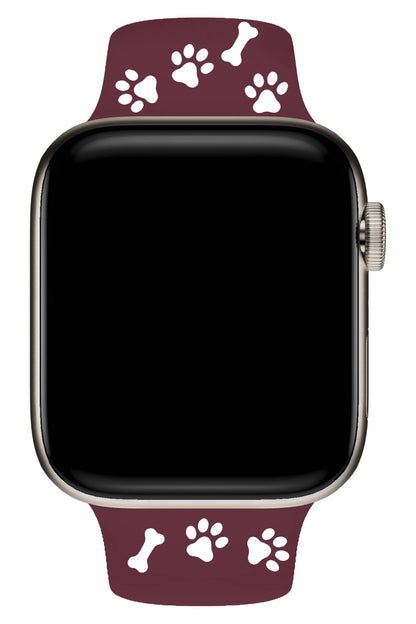 Apple Watch Uyumlu PatiMood Silikon Kordon BerryBark