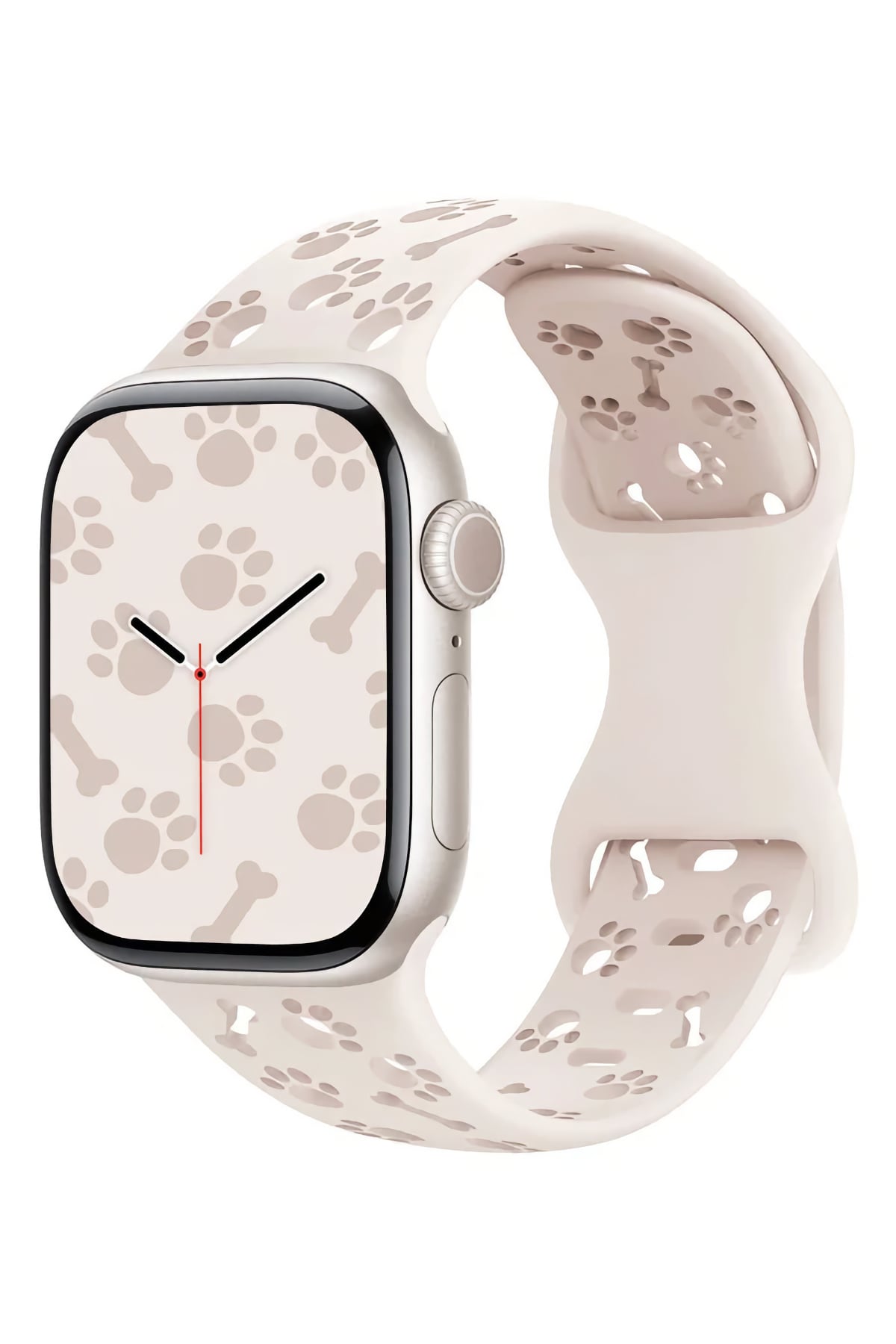 Apple Watch Uyumlu PatiMood Silikon Kordon Creamtail