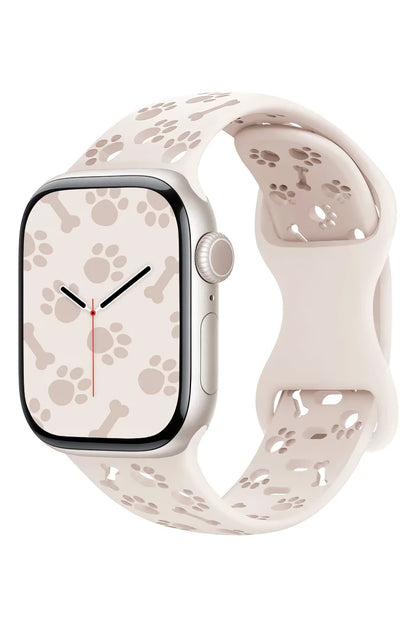 Apple Watch Uyumlu PatiMood Silikon Kordon Creamtail