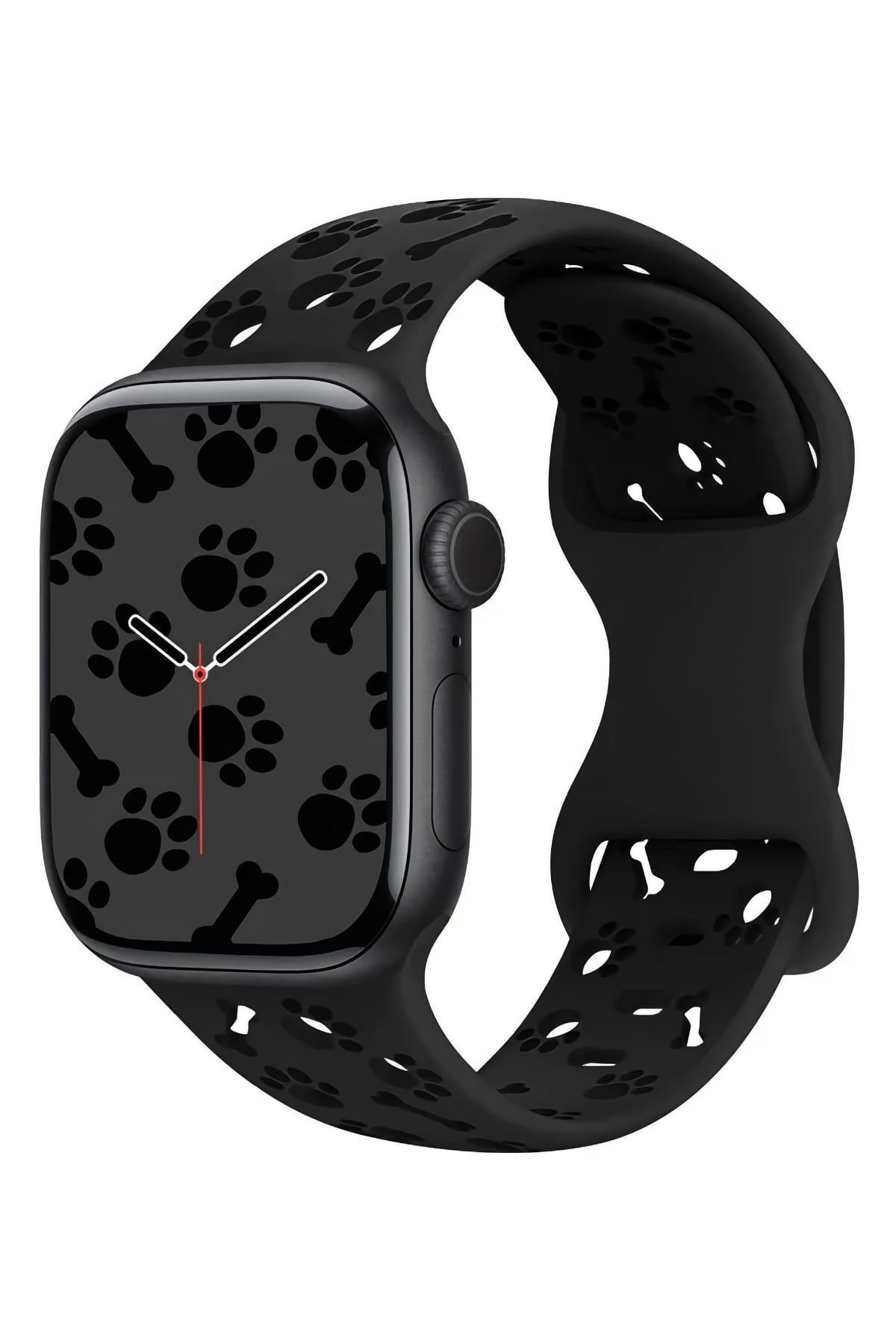 Apple Watch Uyumlu PatiMood Silikon Kordon Darkhound