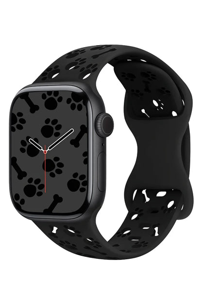 Apple Watch Uyumlu PatiMood Silikon Kordon Darkhound