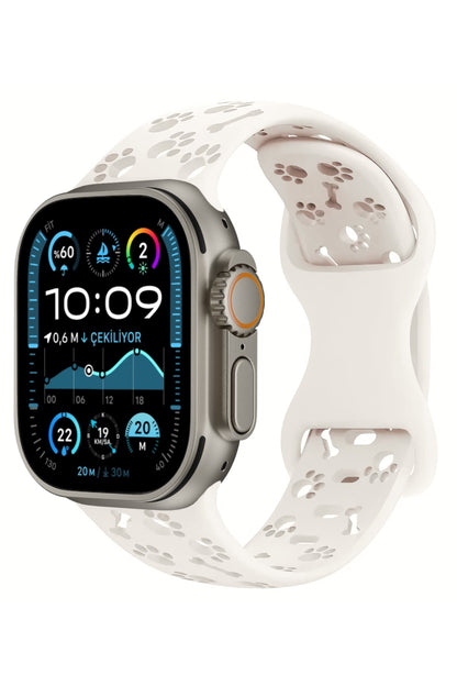 Apple Watch Uyumlu PatiMood Silikon Kordon VanillaPaw