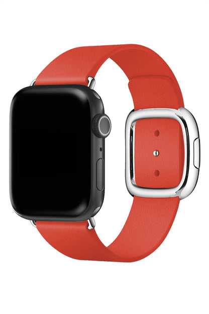 Apple Watch Uyumlu Radius Deri Loop Kordon Coral