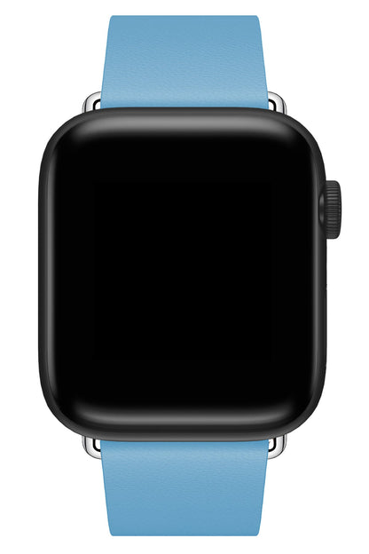 Apple Watch Uyumlu Radius Deri Loop Kordon Cyan