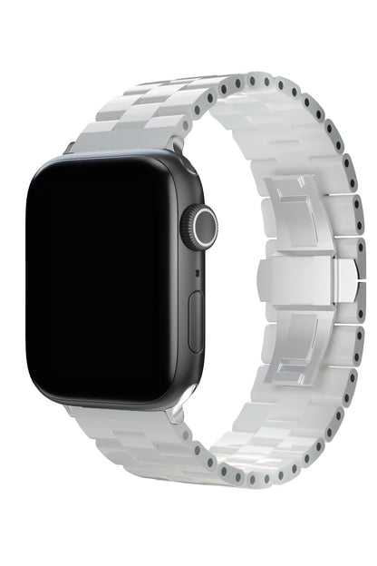 Apple Watch Uyumlu Üç Bakla Seramik Loop Kordon Beyaz