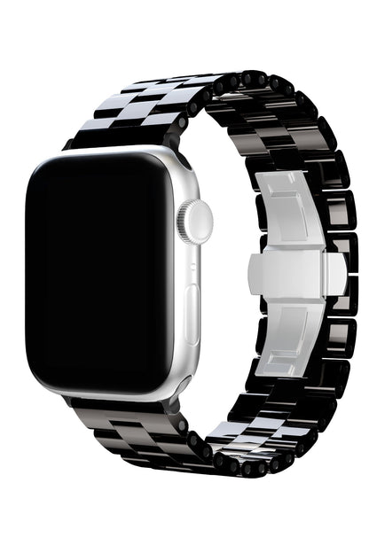 Apple Watch Uyumlu Üç Bakla Seramik Loop Kordon Siyah