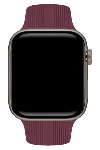 Apple Watch Uyumlu Silikon Line Loop Kordon Mulberry