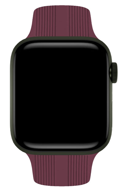 Apple Watch Uyumlu Silikon Line Loop Kordon Mulberry