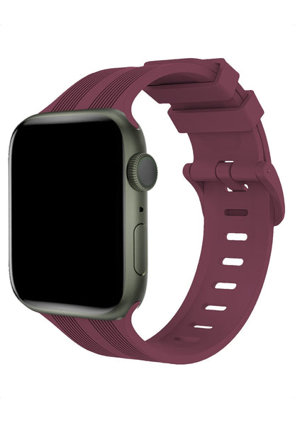 Apple Watch Uyumlu Silikon Line Loop Kordon Mulberry