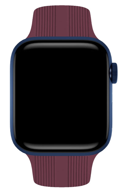Apple Watch Uyumlu Silikon Line Loop Kordon Mulberry