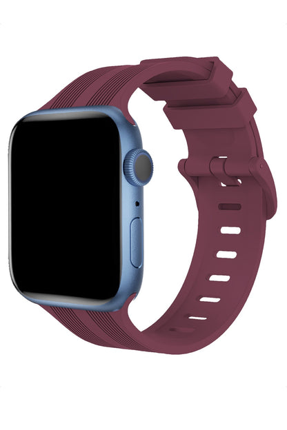 Apple Watch Uyumlu Silikon Line Loop Kordon Mulberry
